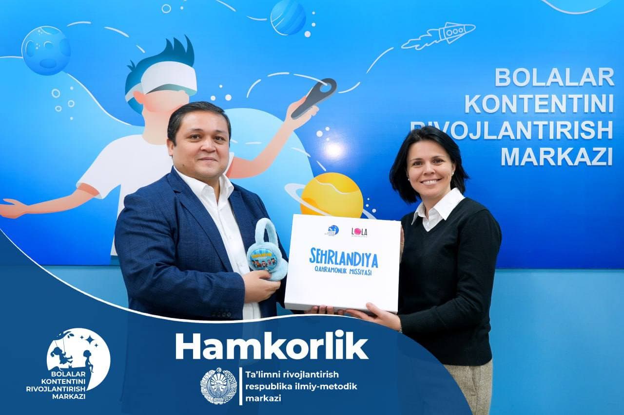 Bolalar kontentini rivojlantiriş markazida Taʼlimni rivojlantiriş respublika ilmiy-metodik markazi direktori Yuliya Risyukova bilan uçraşuv bölib ötdi - 1