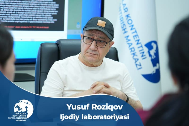 O‘zbekiston Respublikasi san’at arbobi, taniqli kinorejissyor va kinodramaturg Yusuf Roziqovning ssenariy yozish laboratoriyasida mashg‘ulotlar davom etmoqda. - 1